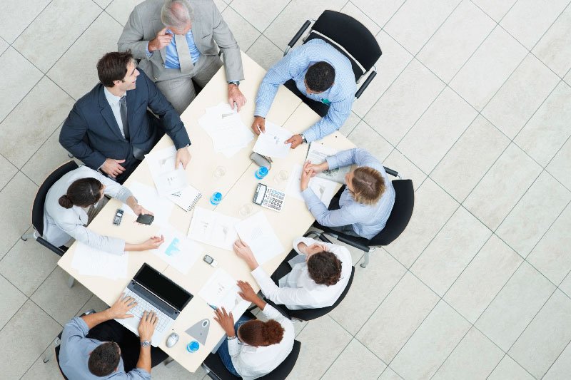 Team at conference table