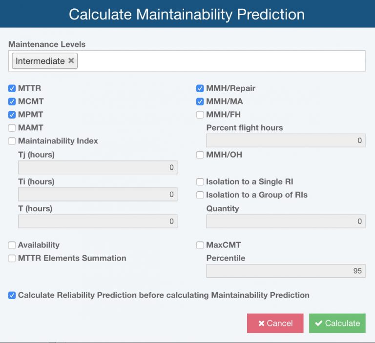 Maintainability Metrics Calculations For MTTR MMH OH MMH FH More