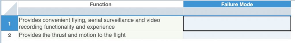 FMEA Worksheet - Adding Failure Modes