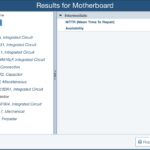 Motherboard Maintainability Prediction Results