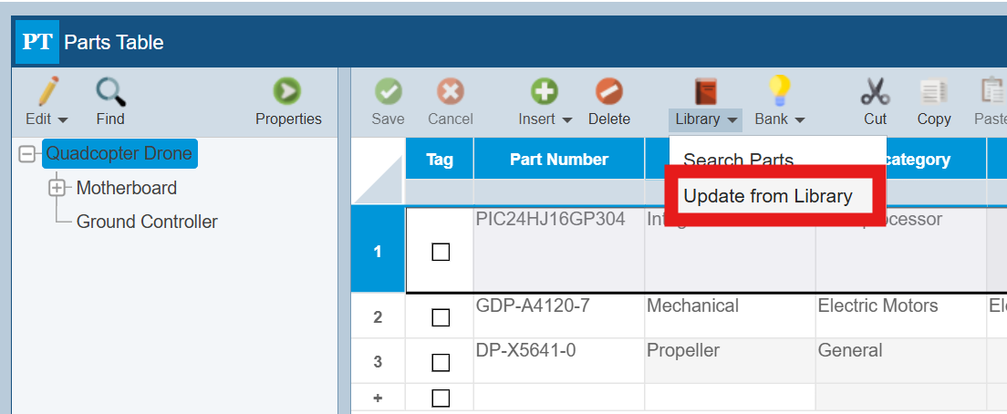 Update from Library screenshot