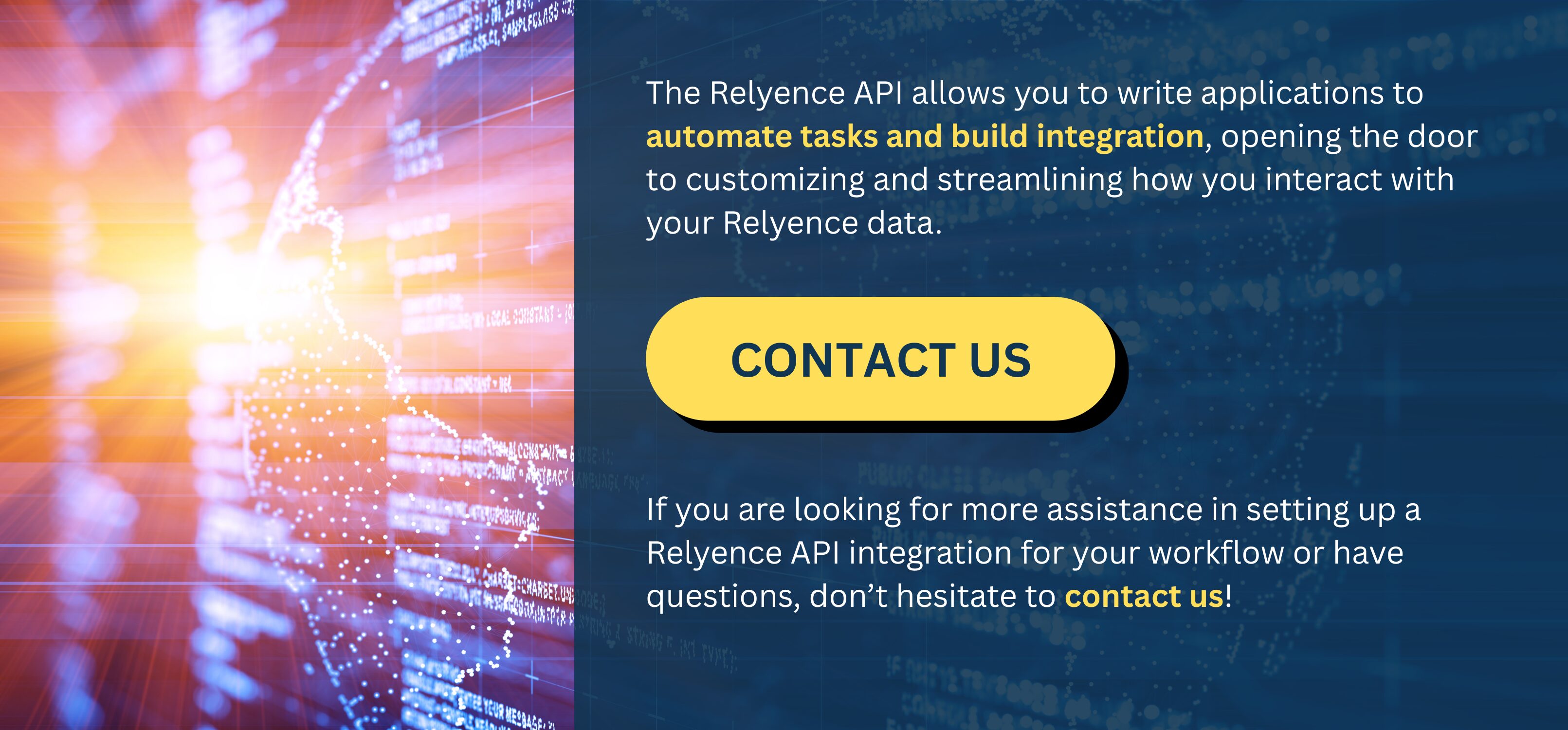 Developer Guide to API Contact Us graphic