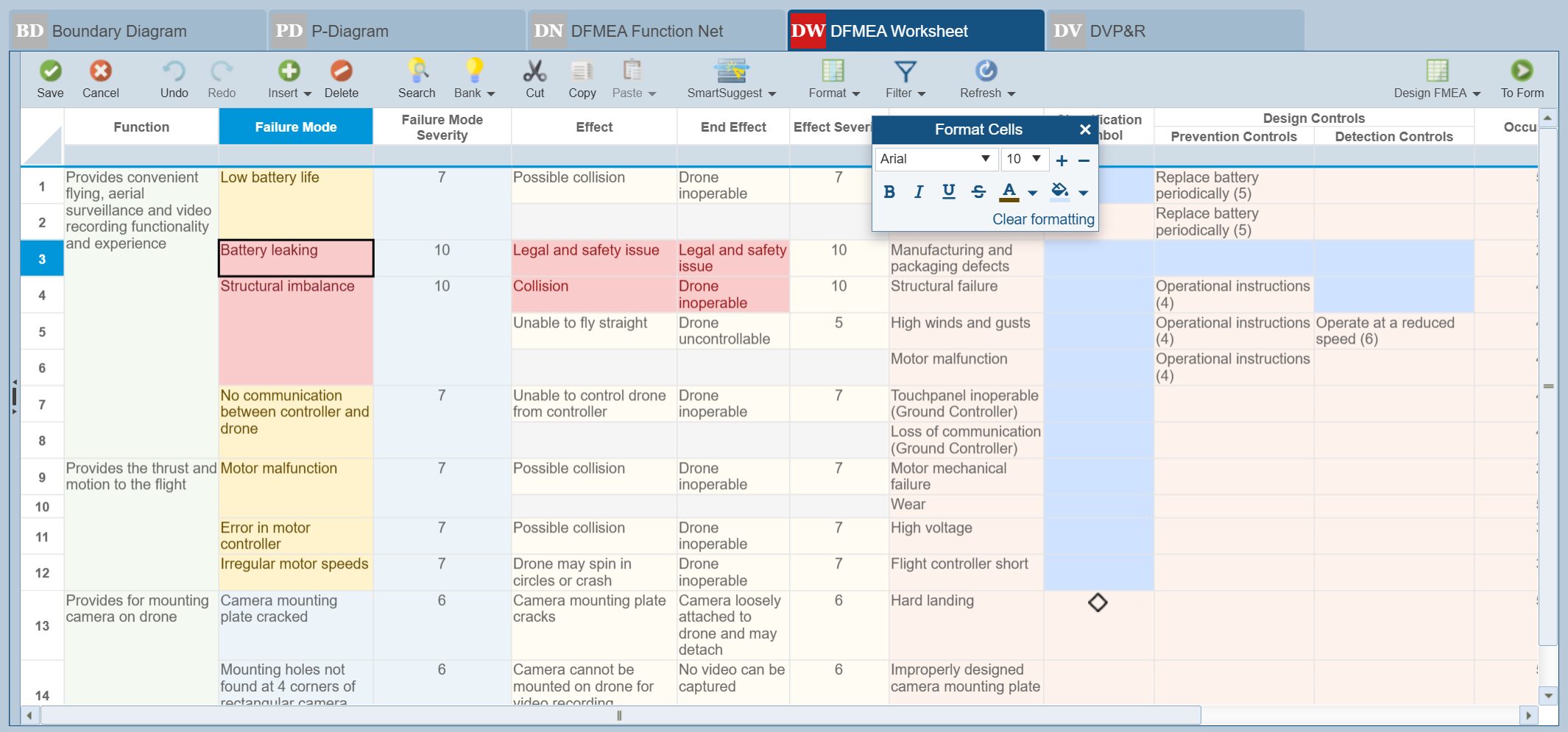 Cell Formatting screenshot