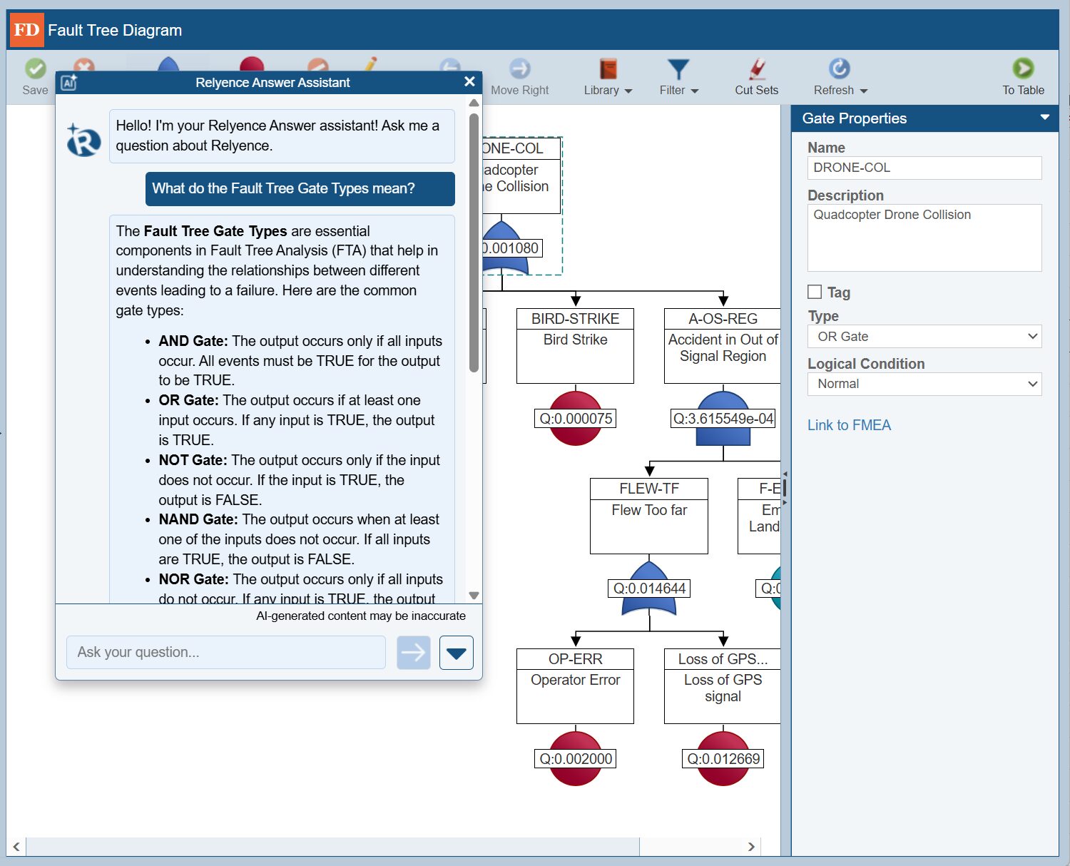 Relyence Answer Assistant screenshot